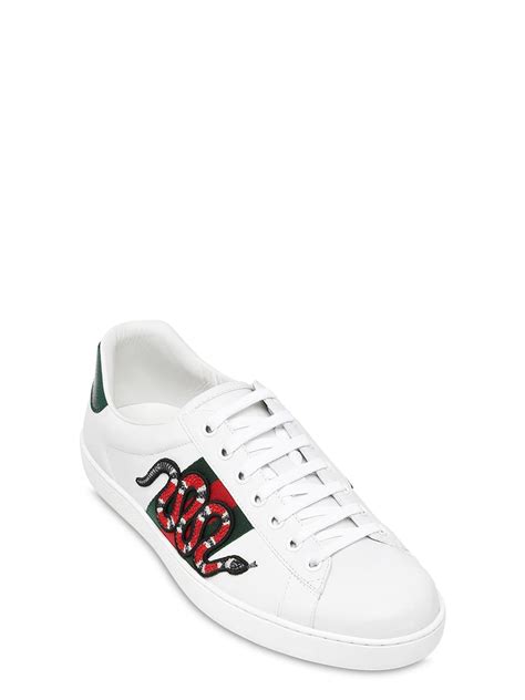 gucci ace embroidered sneaker women& 39|gucci snake sneakers women's.